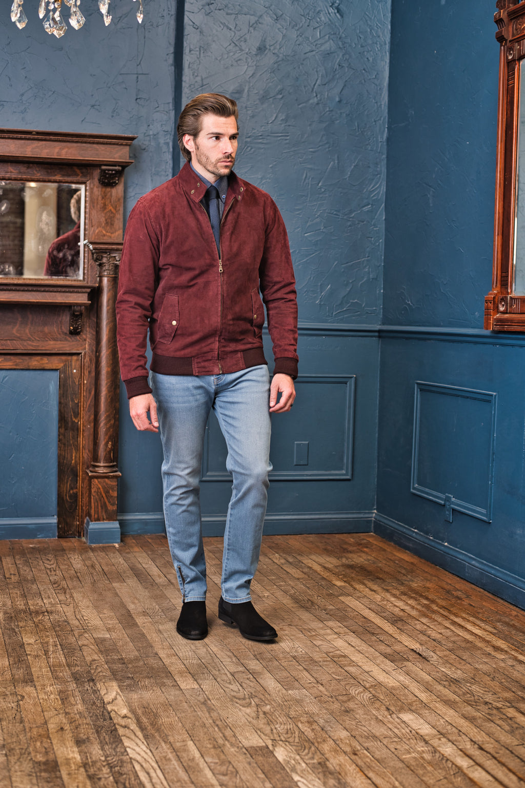 Jacket Red Sample Website Sample - Red Suede Jacket – JAC Designs