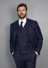The Bankster 3p // Navy Flannel