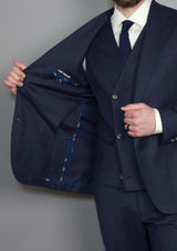 The Bankster 3p // Navy Flannel